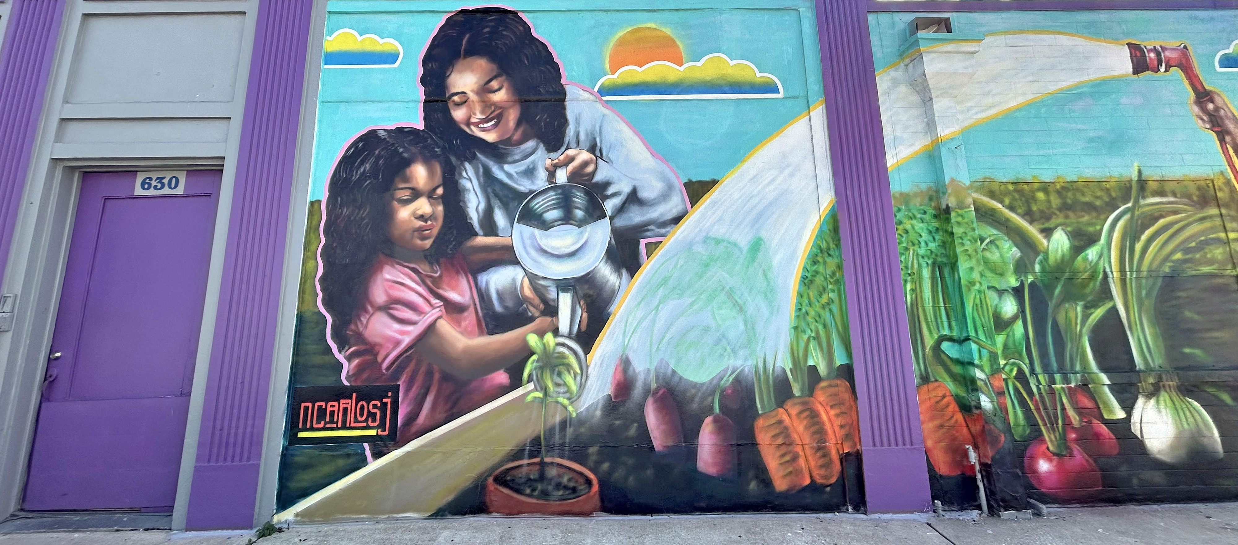 A mural by N. Carlos Jefferson for Orlando's Art Pollination project.